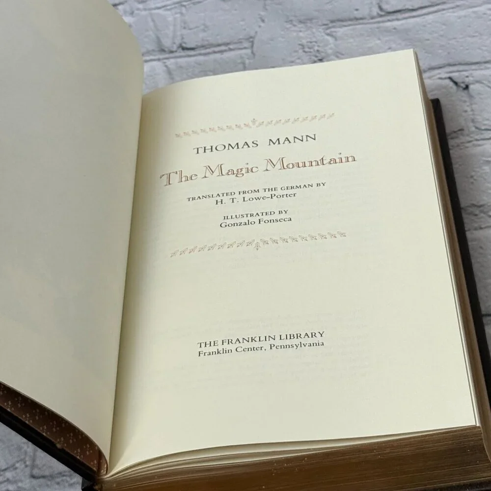 The Magic Mountain Thomas Mann Franklin Library 1981 Leather Bound Book Brown